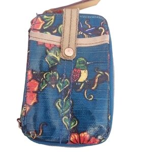SAKROOTS blue and multi colored wallet